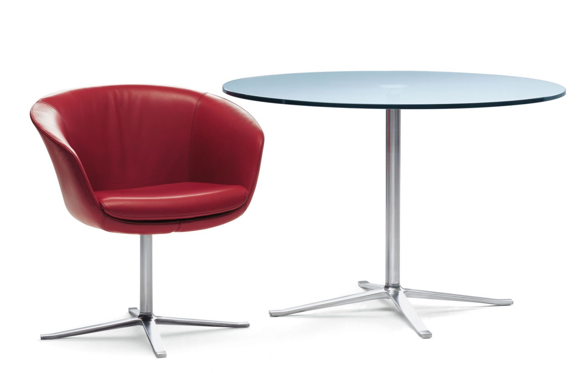 BOB Armchair on 4-leg cross Walter Knoll