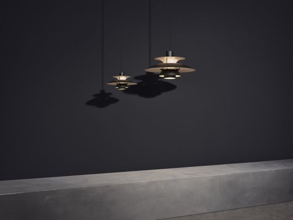 PH 5 Mini Monochrome Pendant light Louis Poulsen Dusty Indigo