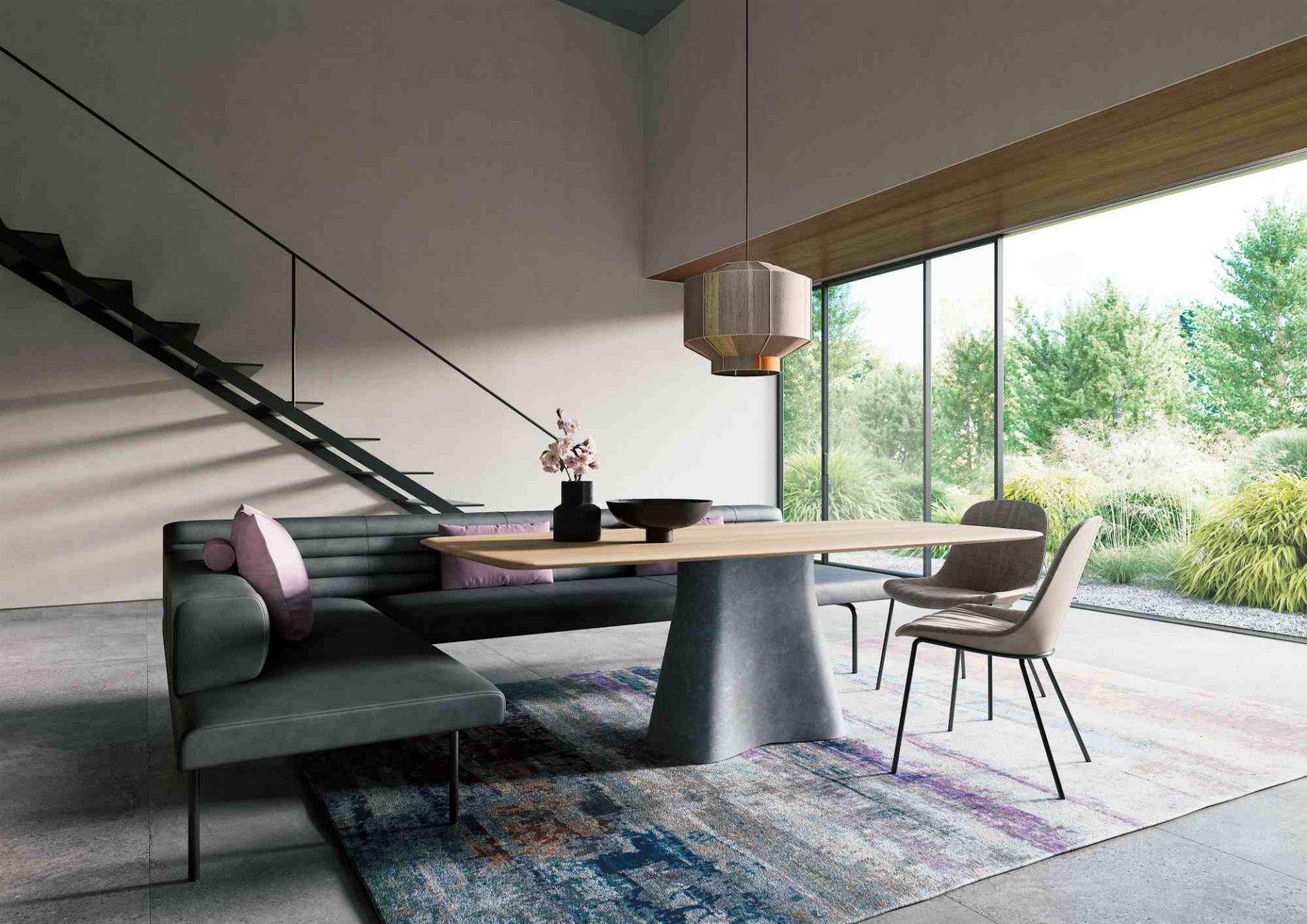 Ison freestanding corner bench Walter Knoll