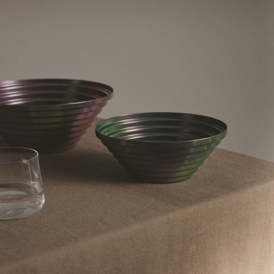 Maya bowl round Ø 25 cm Greenpurple 7320/25GRP Alessi  