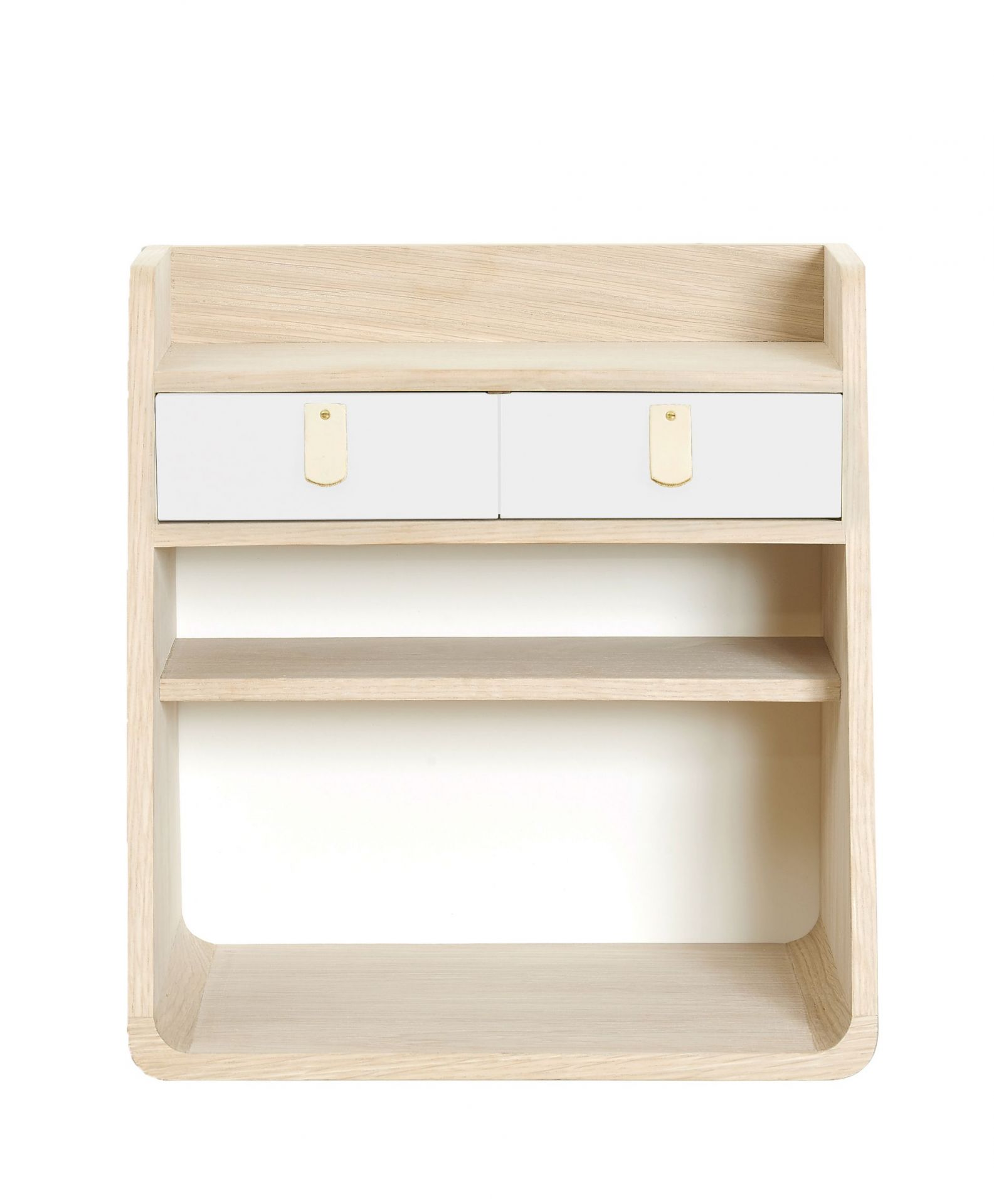 Suzon wall mounted storage Oak-white Hartô