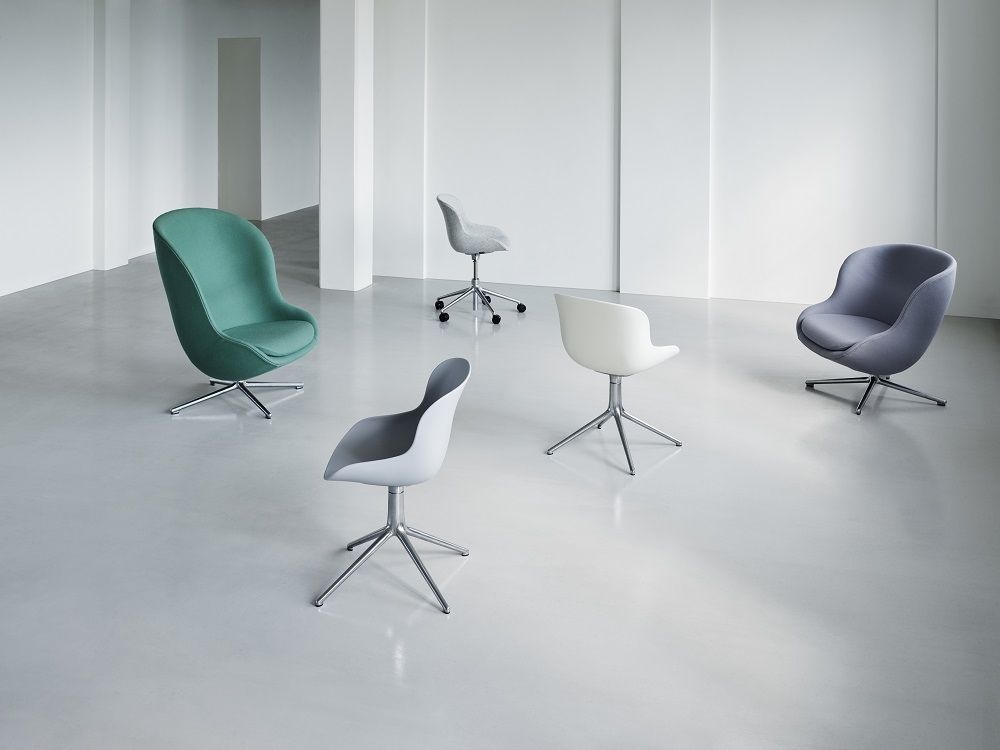Hyg Lounge Chair High Swivel Armchair Normann Copenhagen