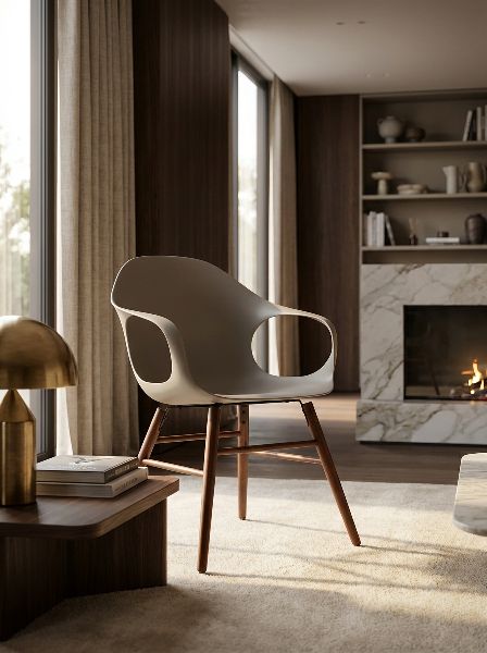 Elephantino armchair wooden frame Kristalia