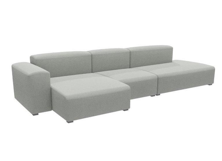 Mags Soft Sofa Low Armrest 3-Seater Combination 4 Hay 