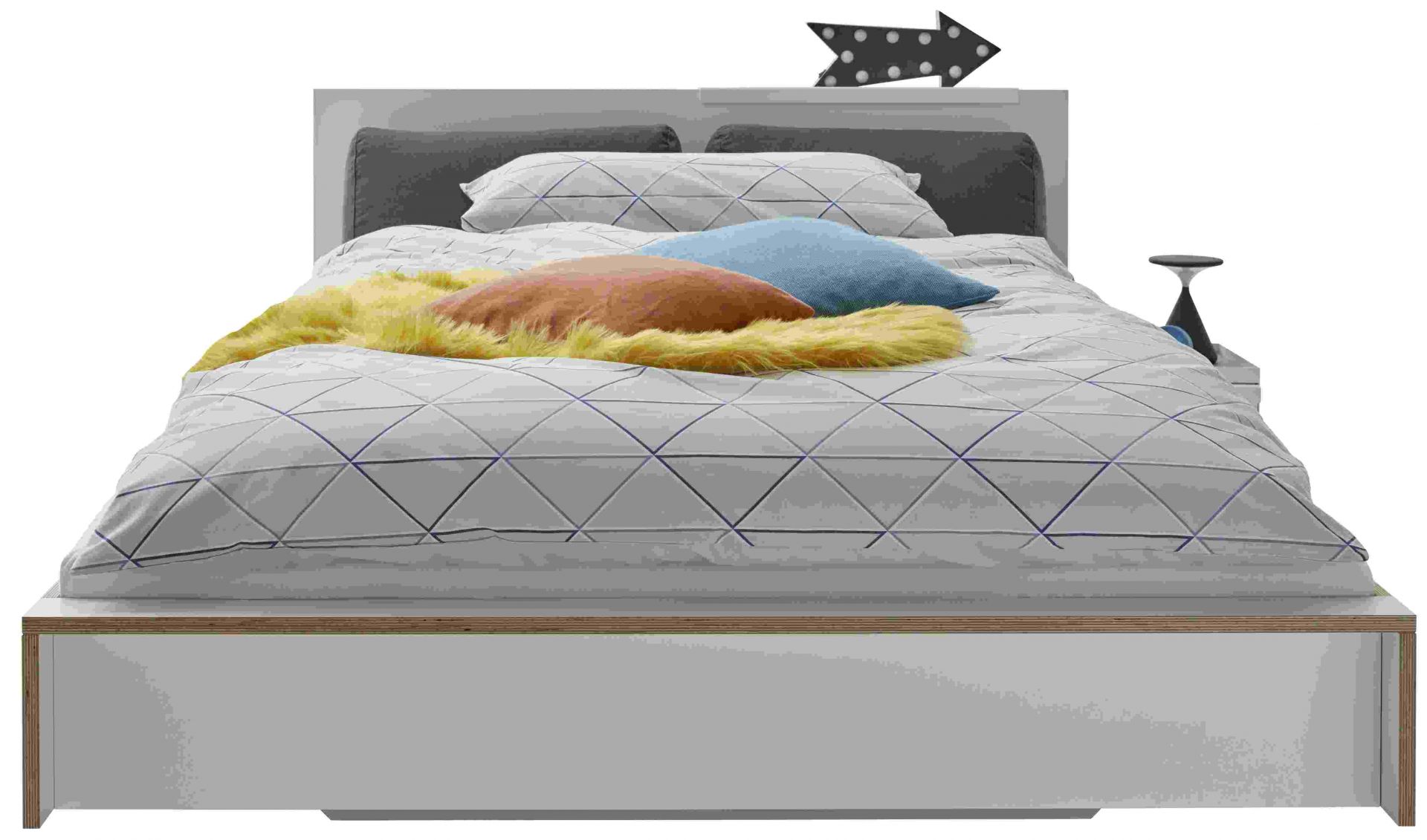 Headboard for Flai double bed anthracite Müller Möbelwerkstätten