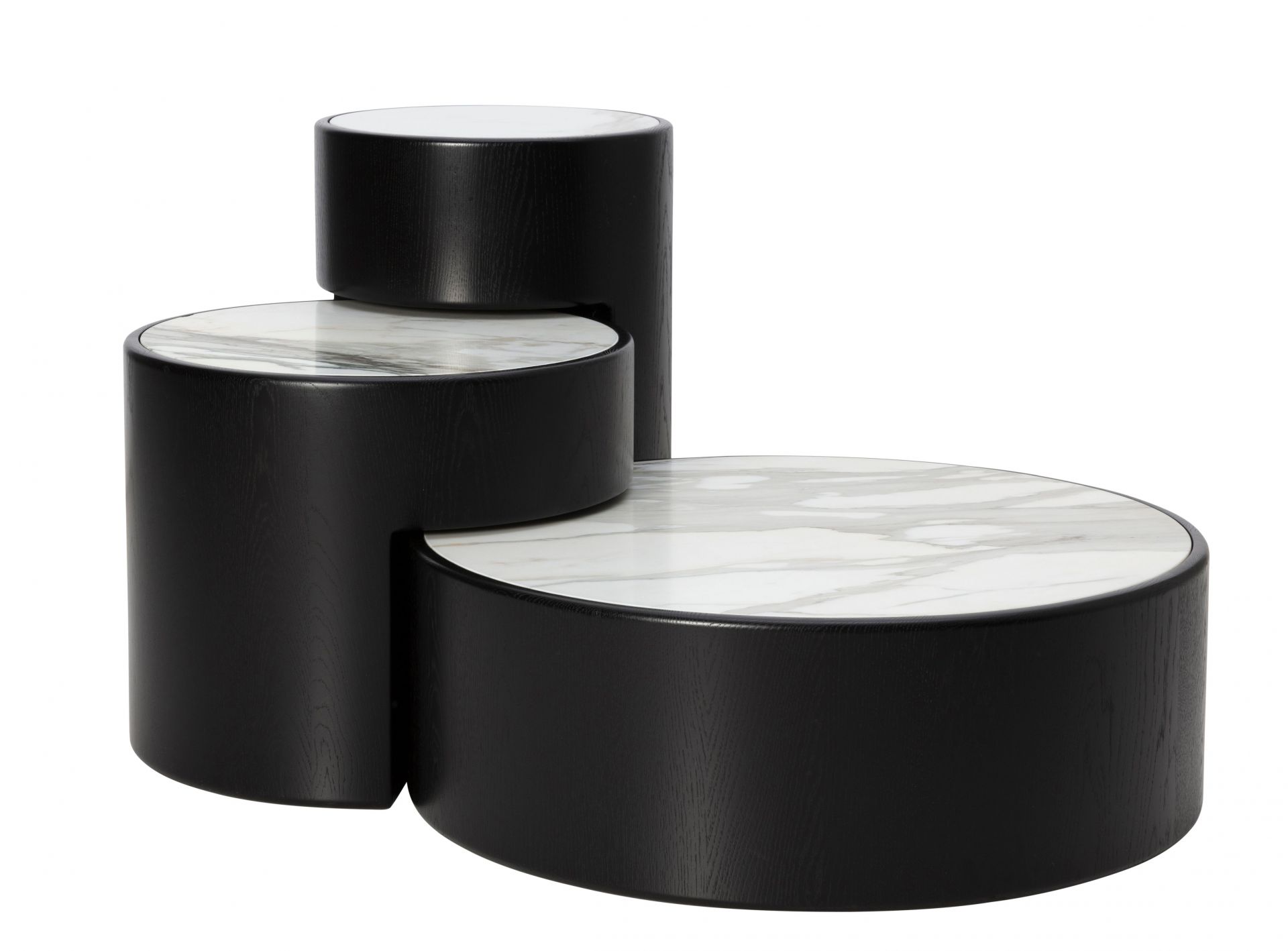 Levels Coffee Table Oak nature black - Calacatta marble PER/USE