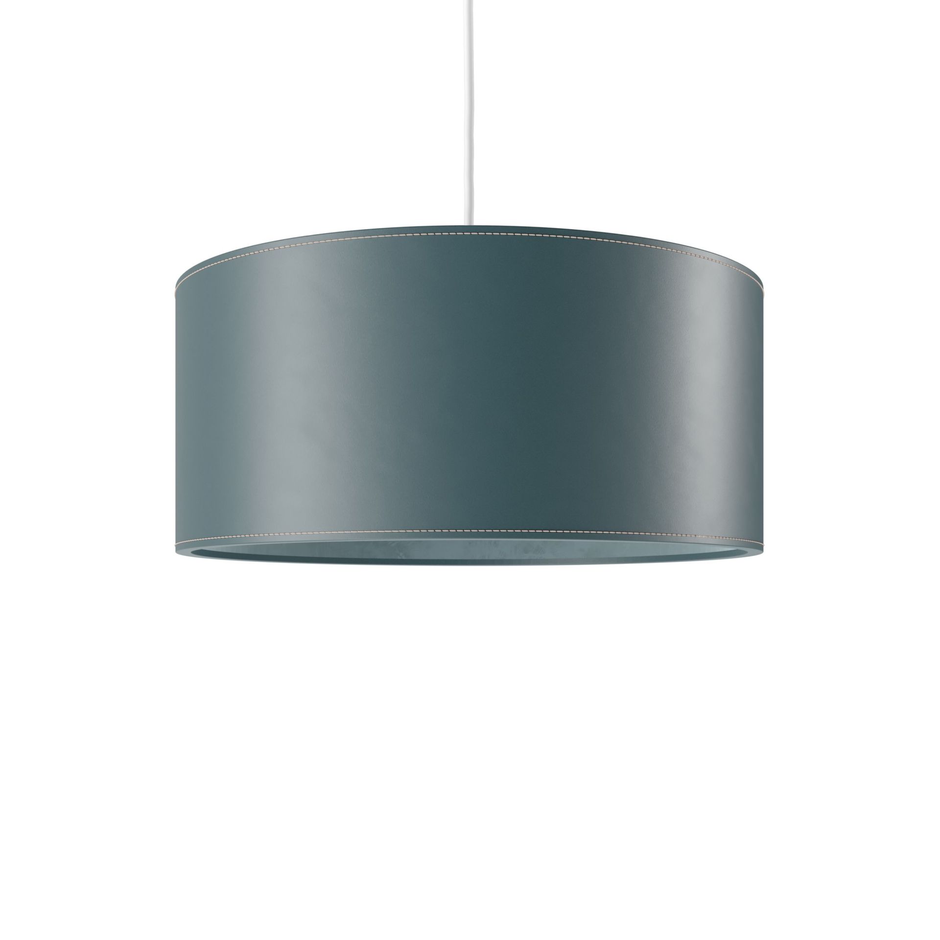 Cylinder leather pendant light Ø50cm Cuero