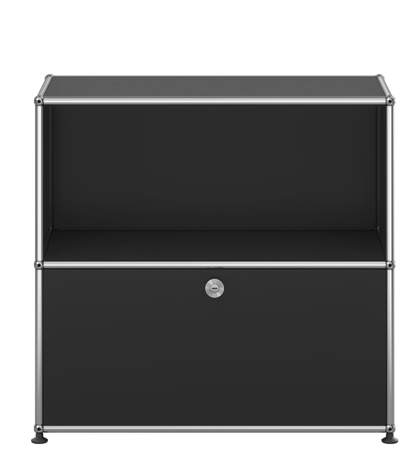 USM Haller Sideboard M62 1 Flap / 1 Open Graphite Black