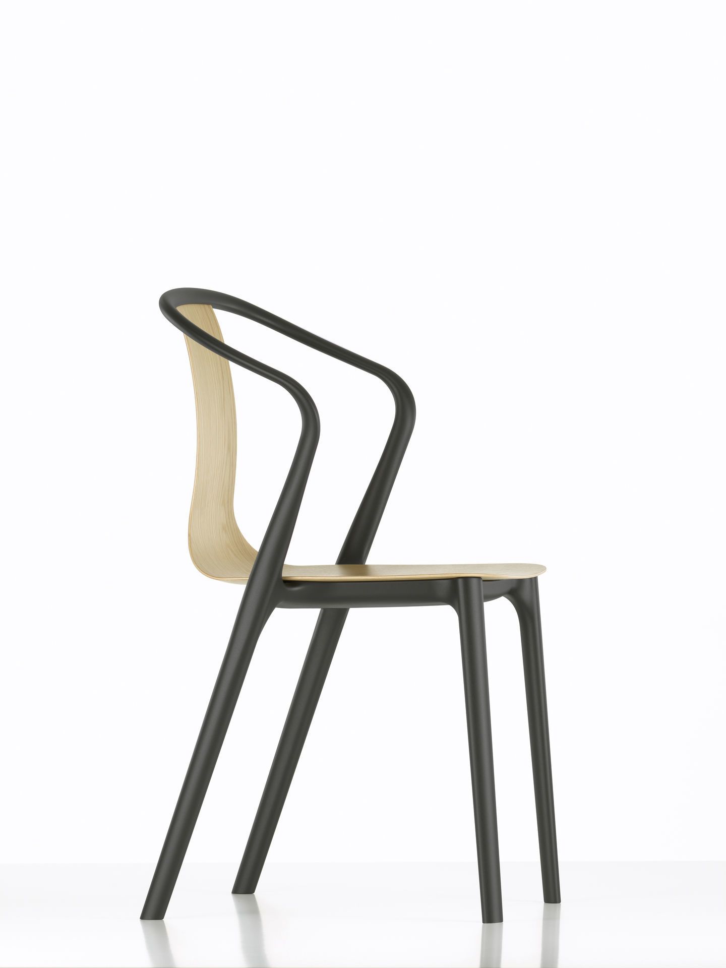 Belleville Armchair Wood Chair Vitra