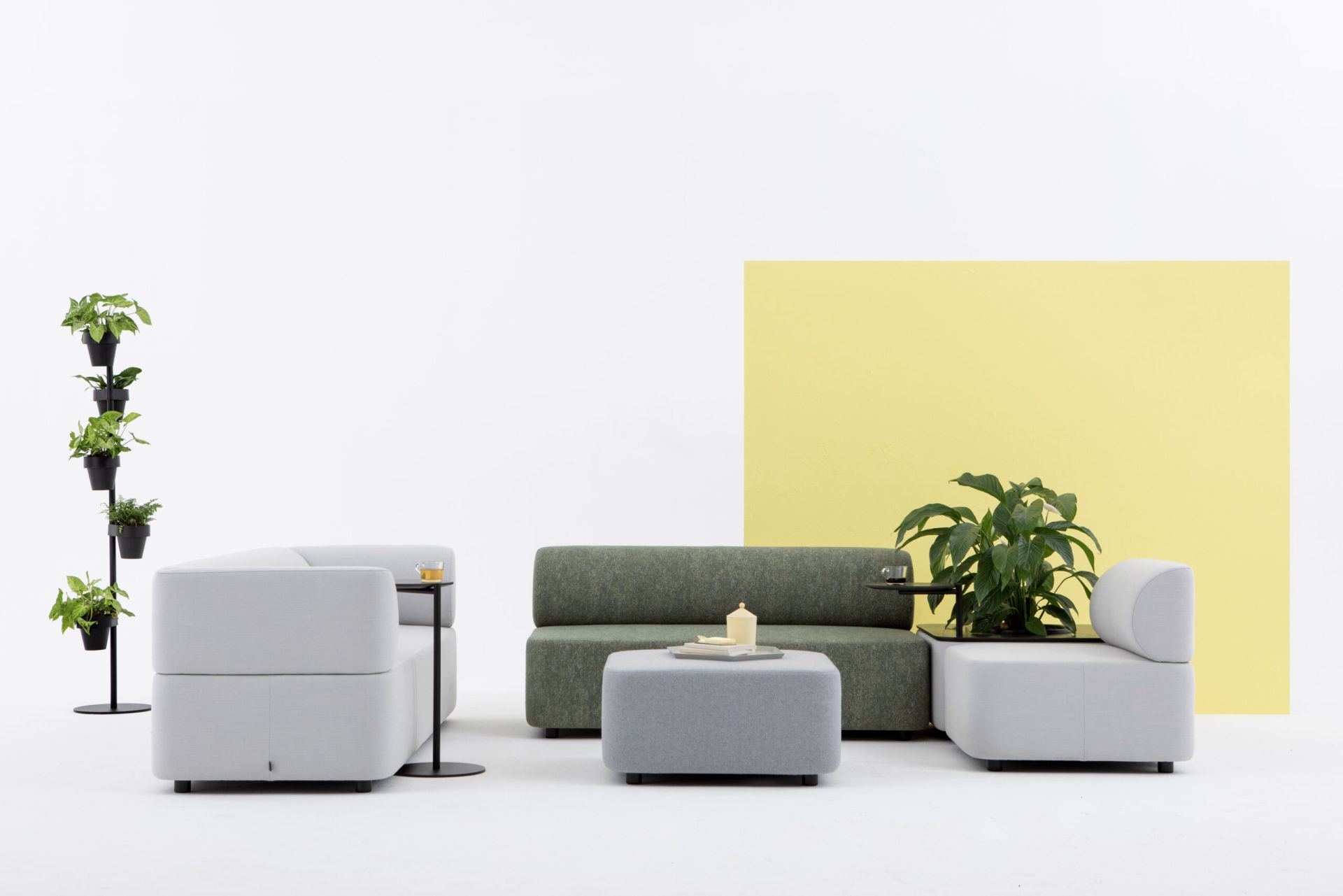 Mezza seating element with backrest Sofa Cascando 