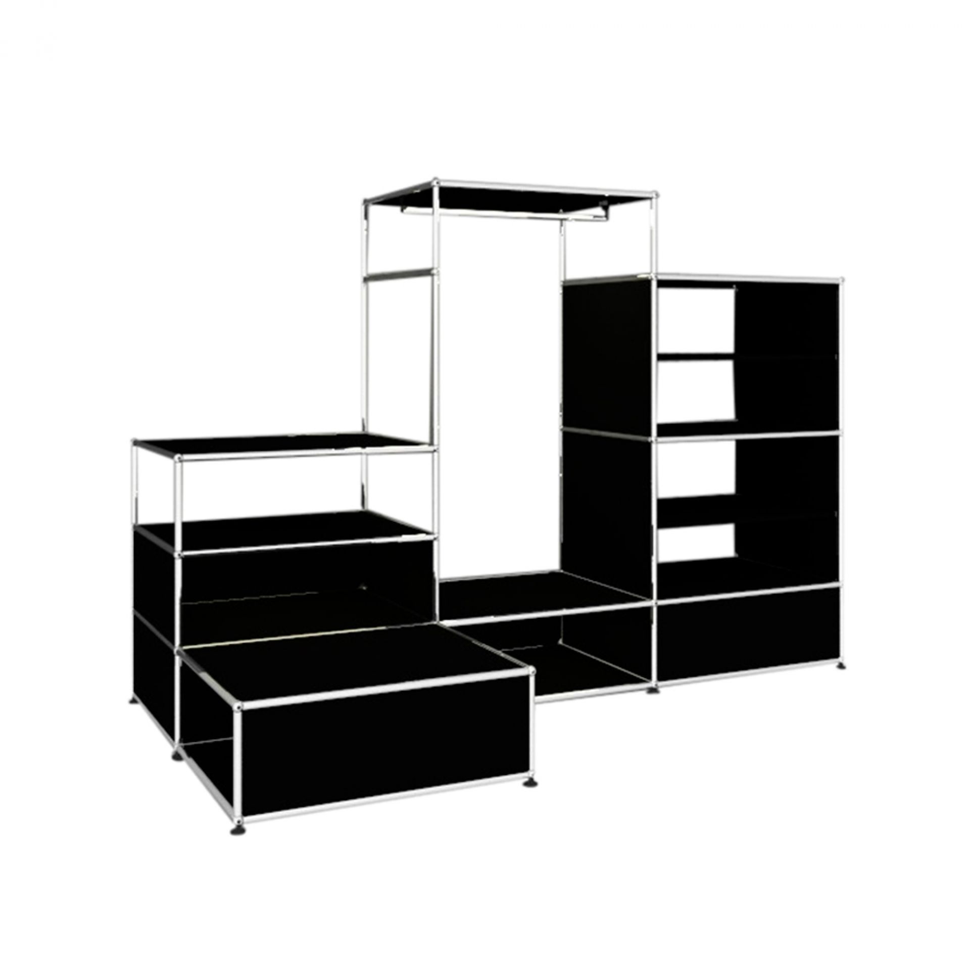 E Wardrobe illuminated steel blue USM Haller - QUICK SHIP