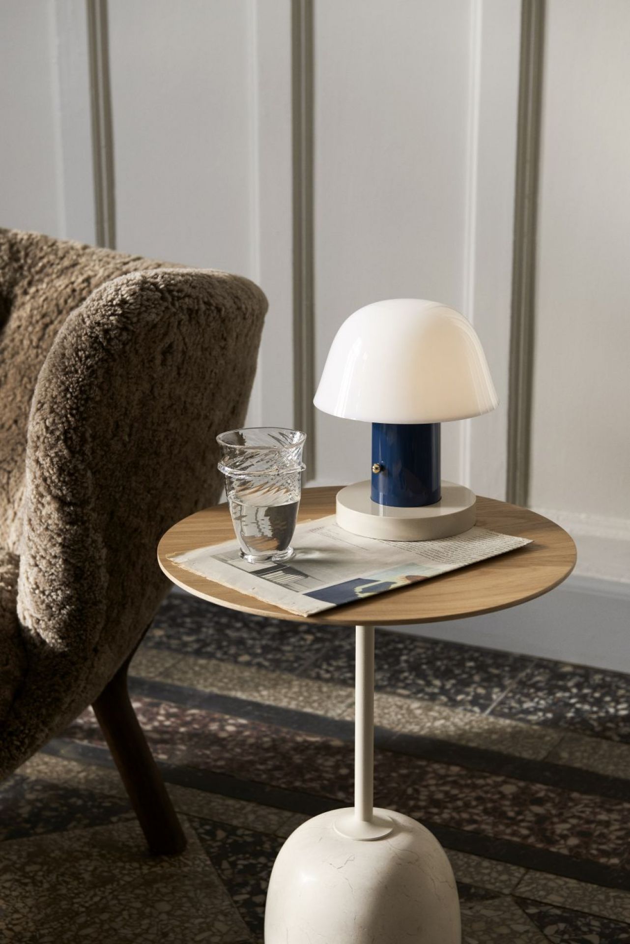 Lato LN8 / LN9 side table with Wooden top AndTradition 