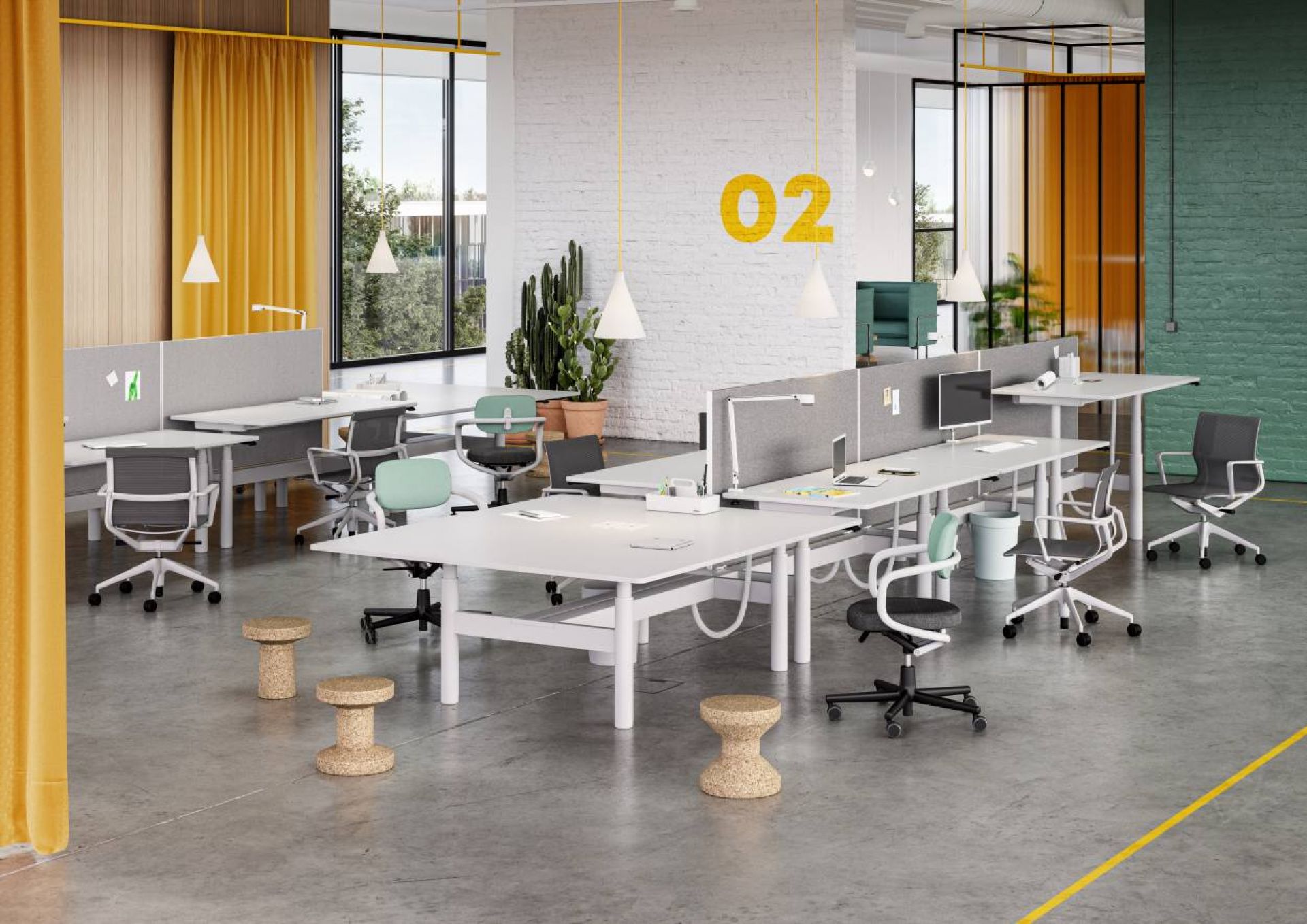 Tyde 2 Sitting and Standing table 160 cm Vitra
