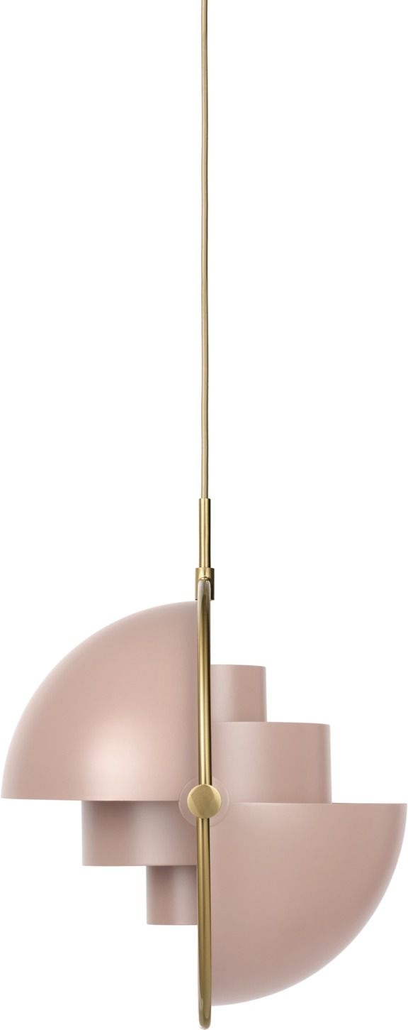 Multi-Lite pendant lamp Rose Dust / Brass Gubi