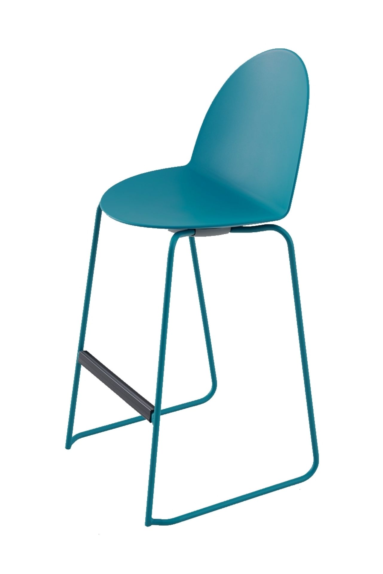 Camel Bar stool Sled base Segis orange
