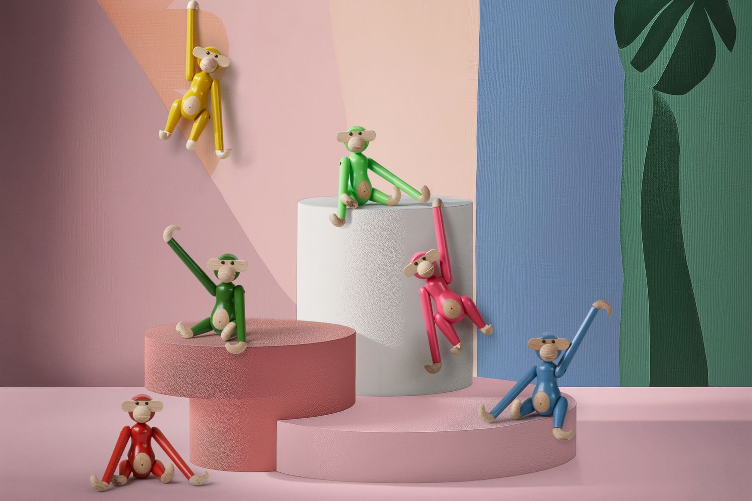Monkey Mini coloured Kay Bojesen Pink