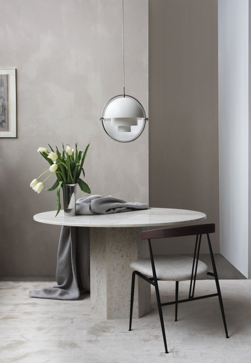 Multi-Lite pendant lamp Rose Dust / Brass Gubi