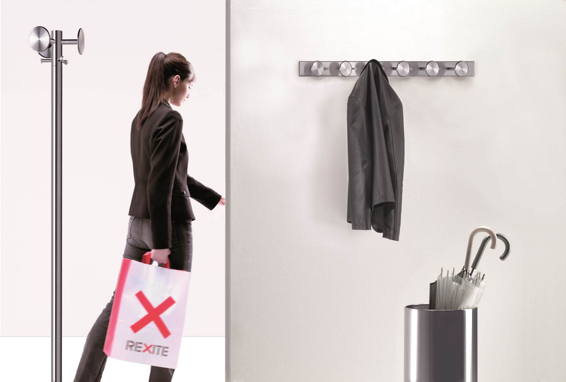 Nox high trash bin / umbrella stand Rexite