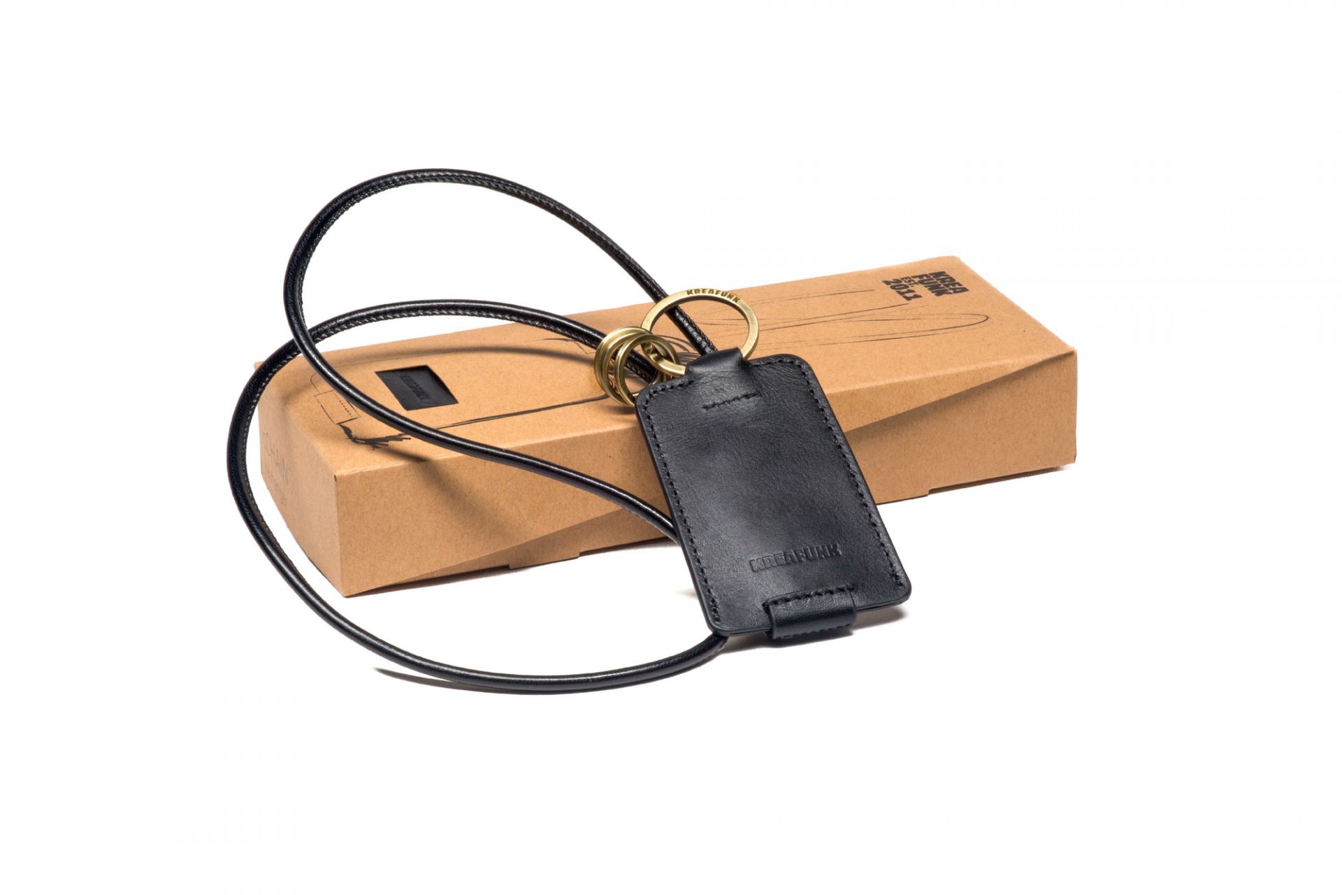 cCHAIN Key hanger with USB cable Kreafunk black SINGLE PIECES
