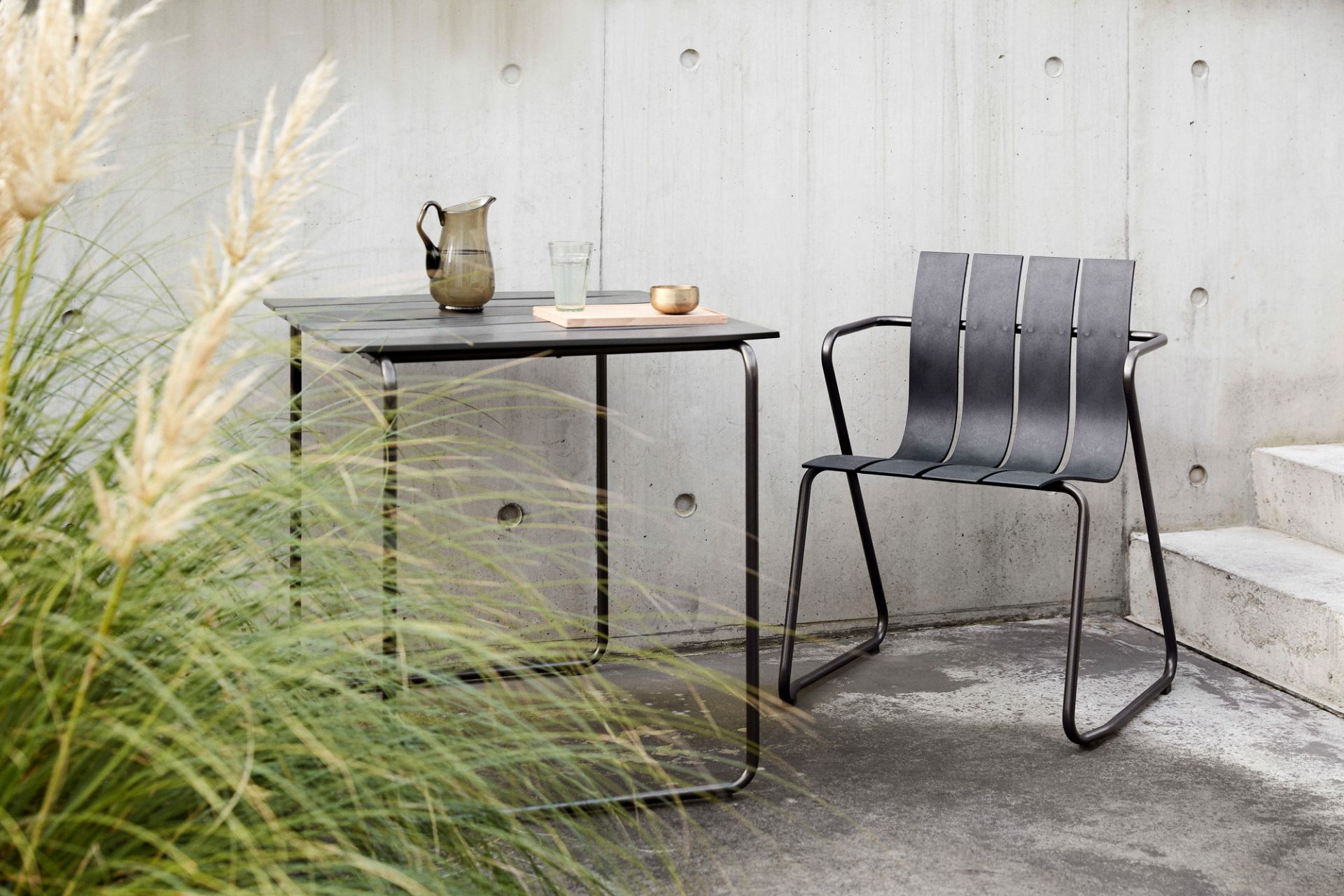 Ocean Table Outdoor Table 2 Persons Mater Black