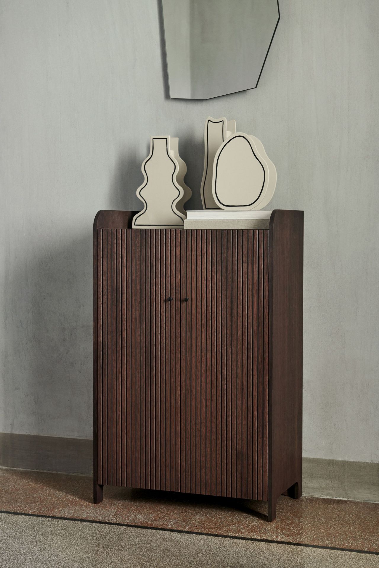 Sill Cupboard Low Dark Stained Oak Ferm Living
