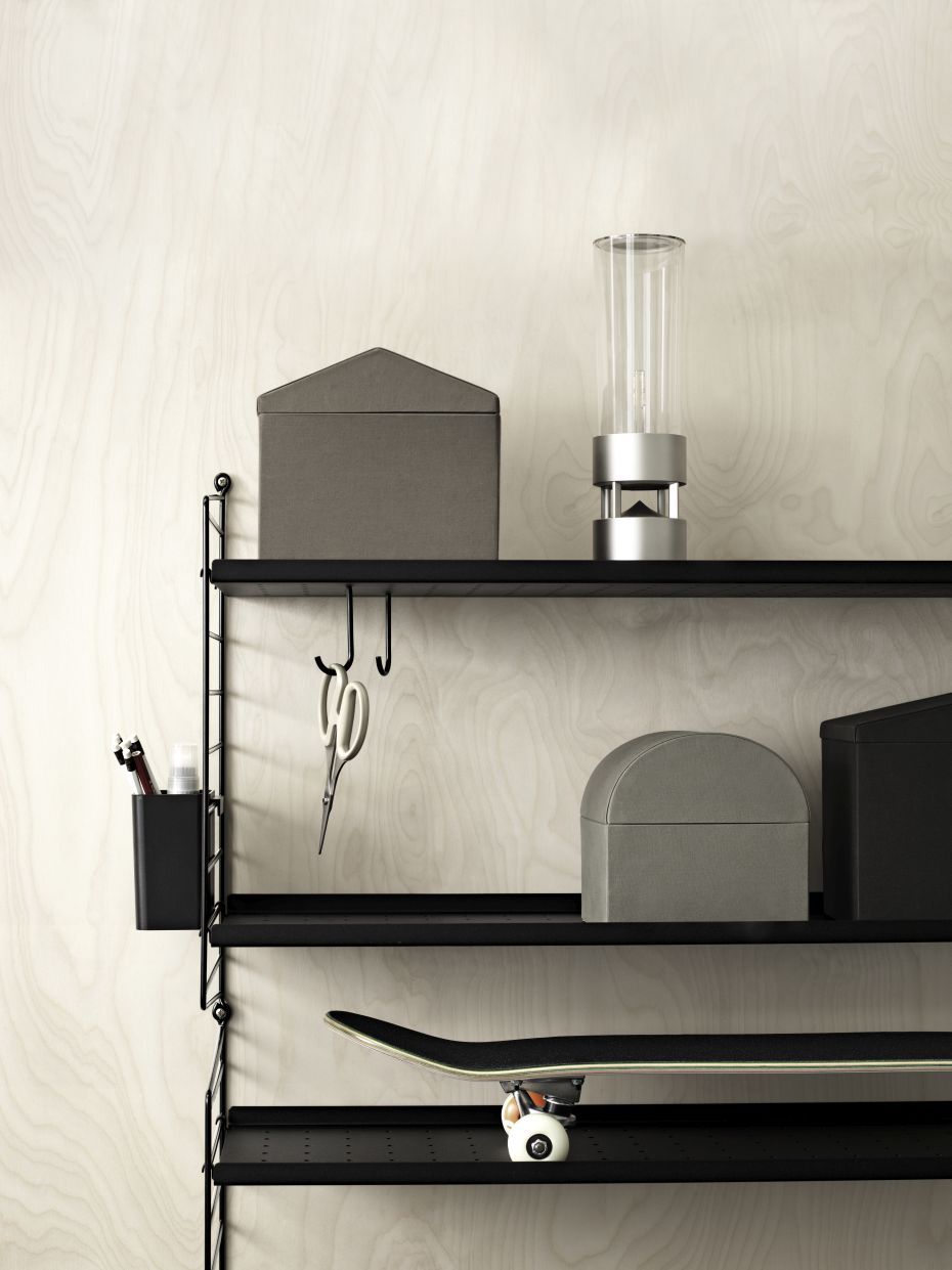 Single Piece Metal Shelf Low Edge W 58 cm String Furniture   