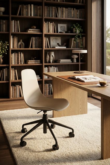 Elephantino chair five-star frame with castors Kristalia