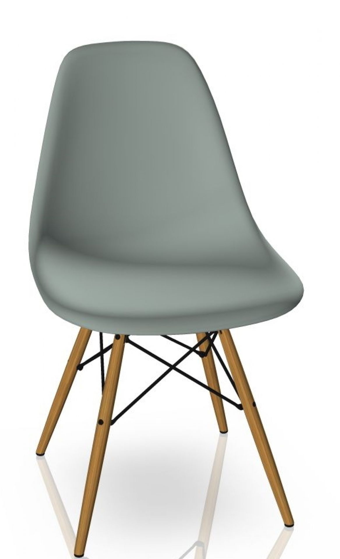 Eames Plastic Side Chair DSW Chair Vitra Ash honey colored - Light grey
