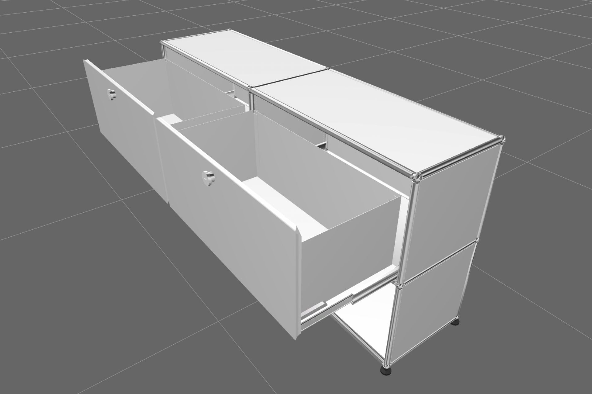 USM Haller Sideboard 2 Drawers and 2 Open Pure white - FAST DELIVERY