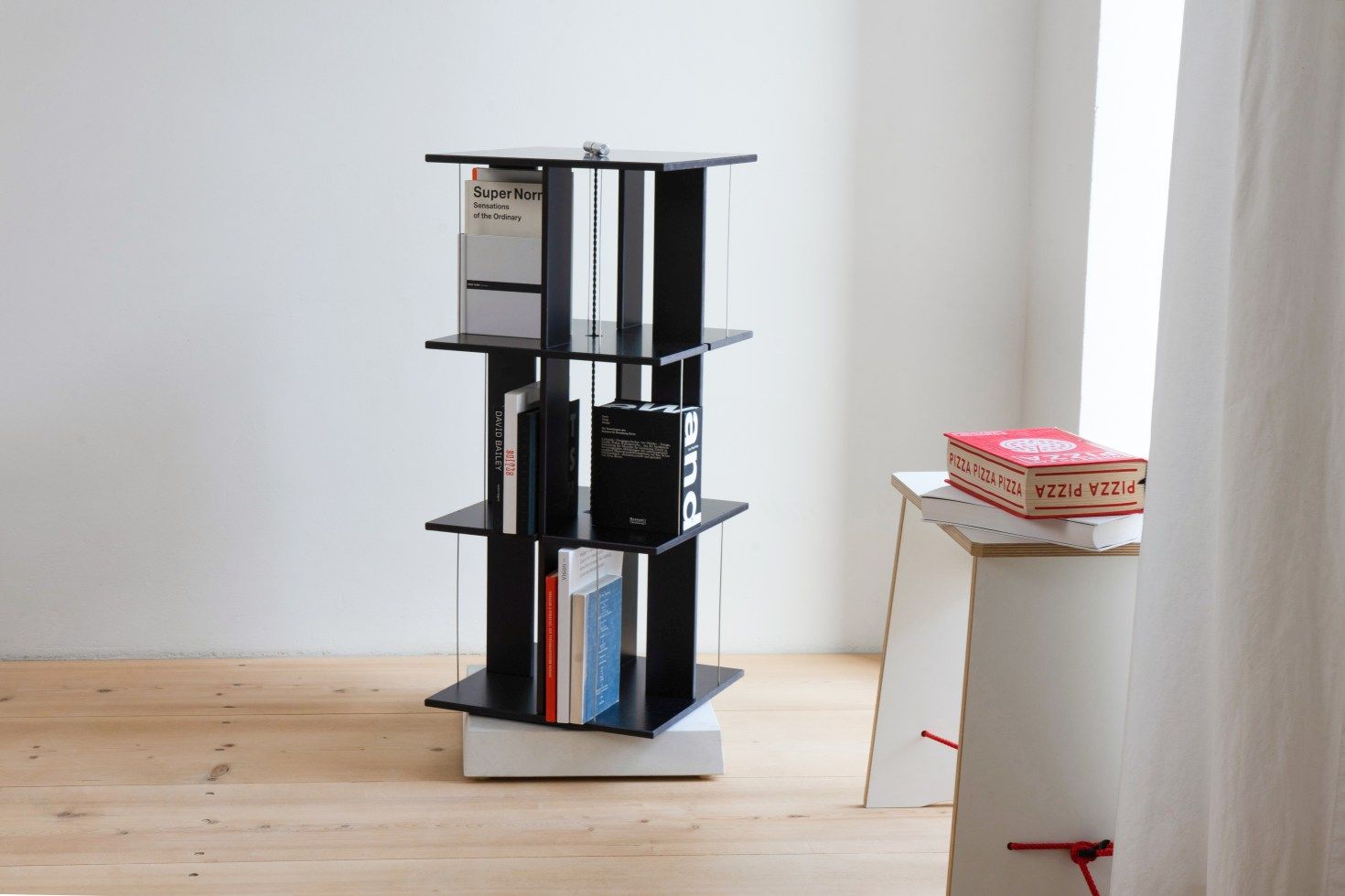 Buchstabler bookshelf, dvd-shelf Nils Holger Moormann