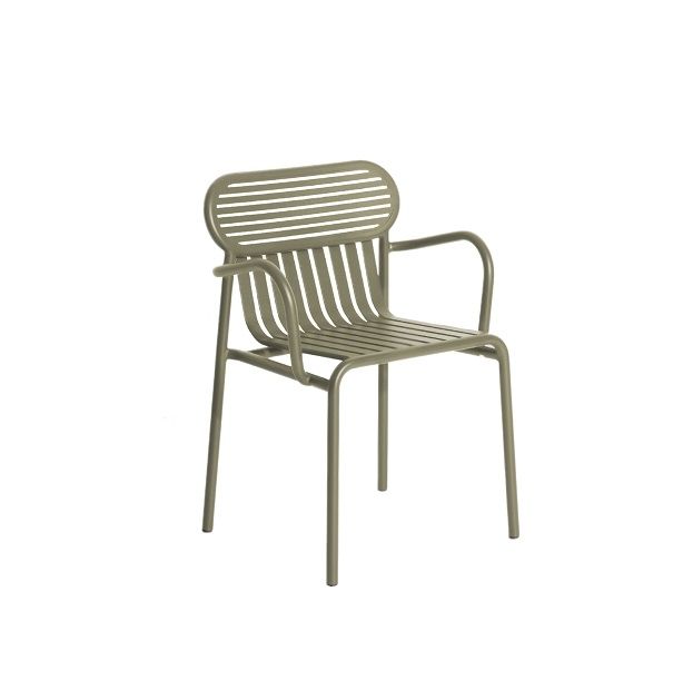 Week-End Garden Chair with Armrests Petite Friture Jade Green Week-End Garden Chair with Armrests Petite Friture Jade Green