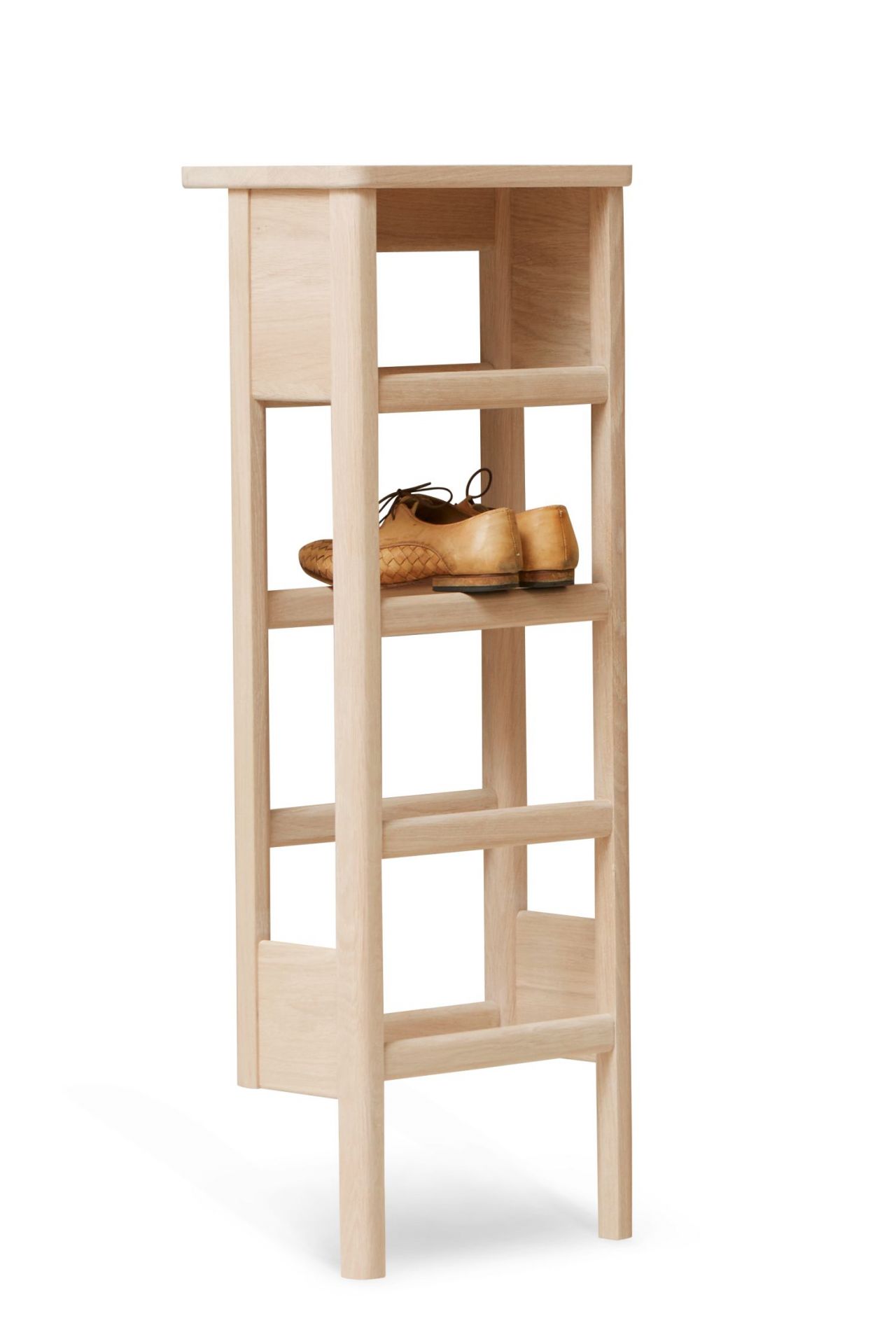 A Line Shoe rack 35 oak white oiled Form & Refine