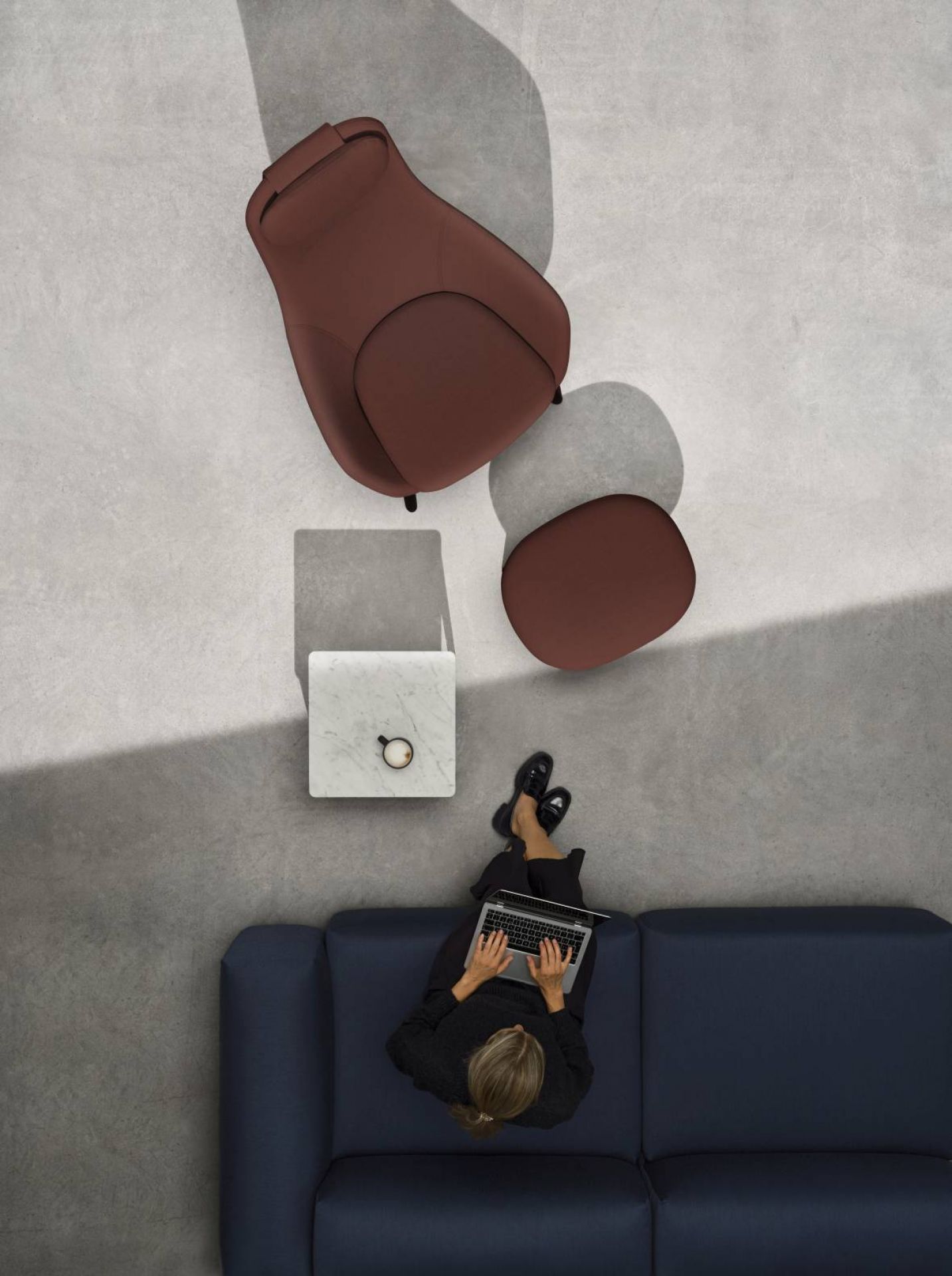 Hal Lounge Chair Armchair + Ottoman Vitra Hal Lounge Chair Armchair + Ottoman Vitra