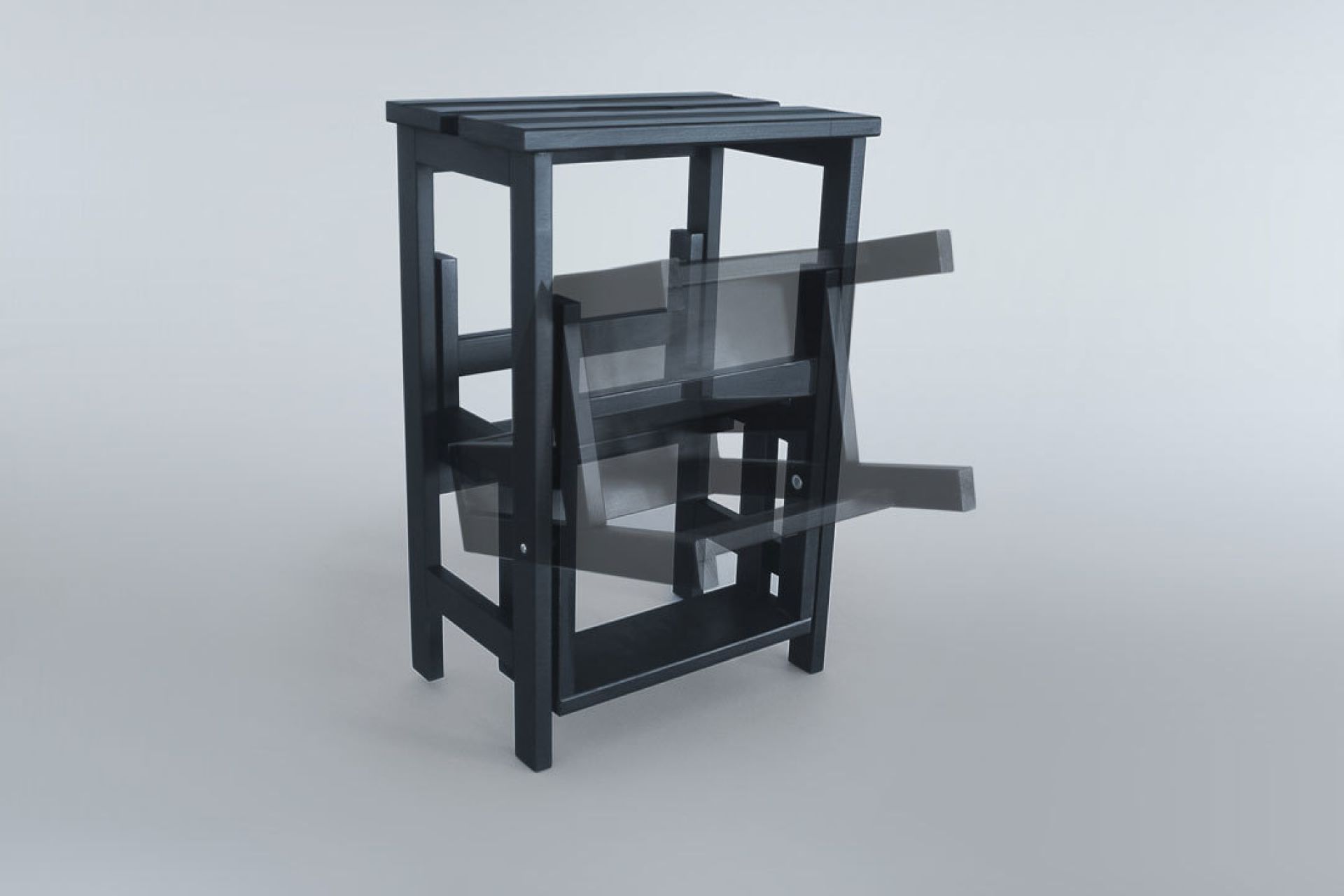 Stool Ladder Beech natural Radius