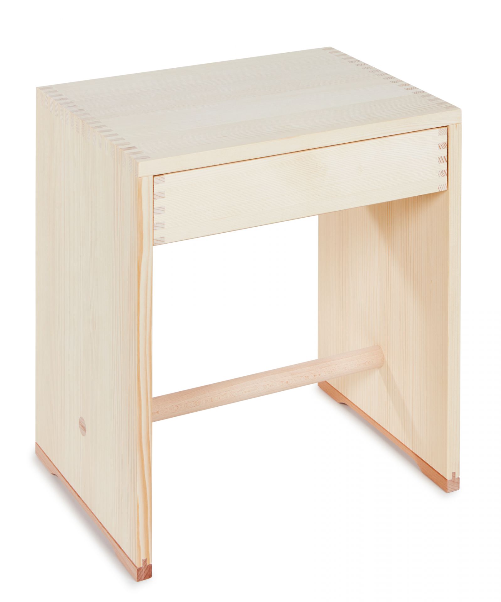 Ulmer Drawers Stool Natural wb form
