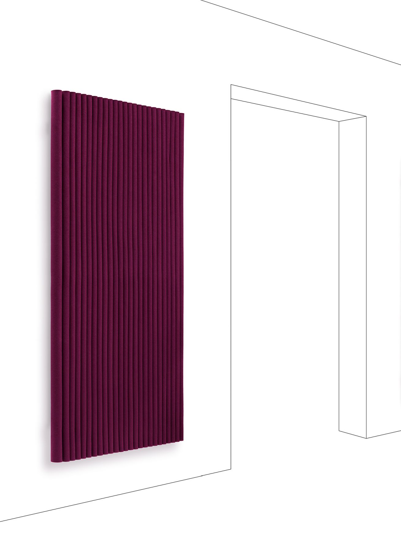 Wave wall module portrait format incl. 4 wall brackets Hey Sign