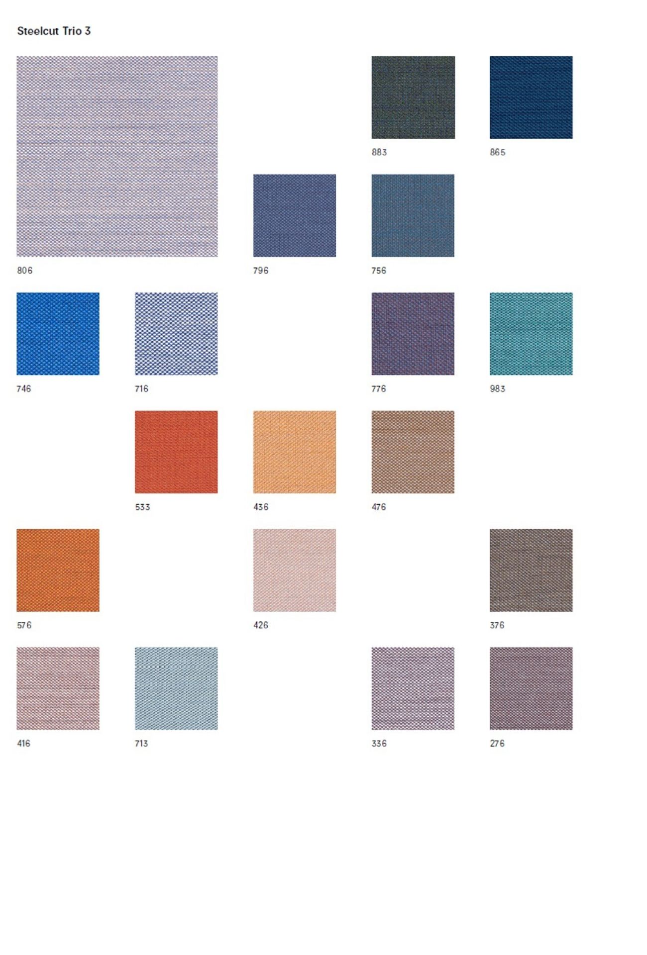 Sample Card Steelcut Trio Kvadrat