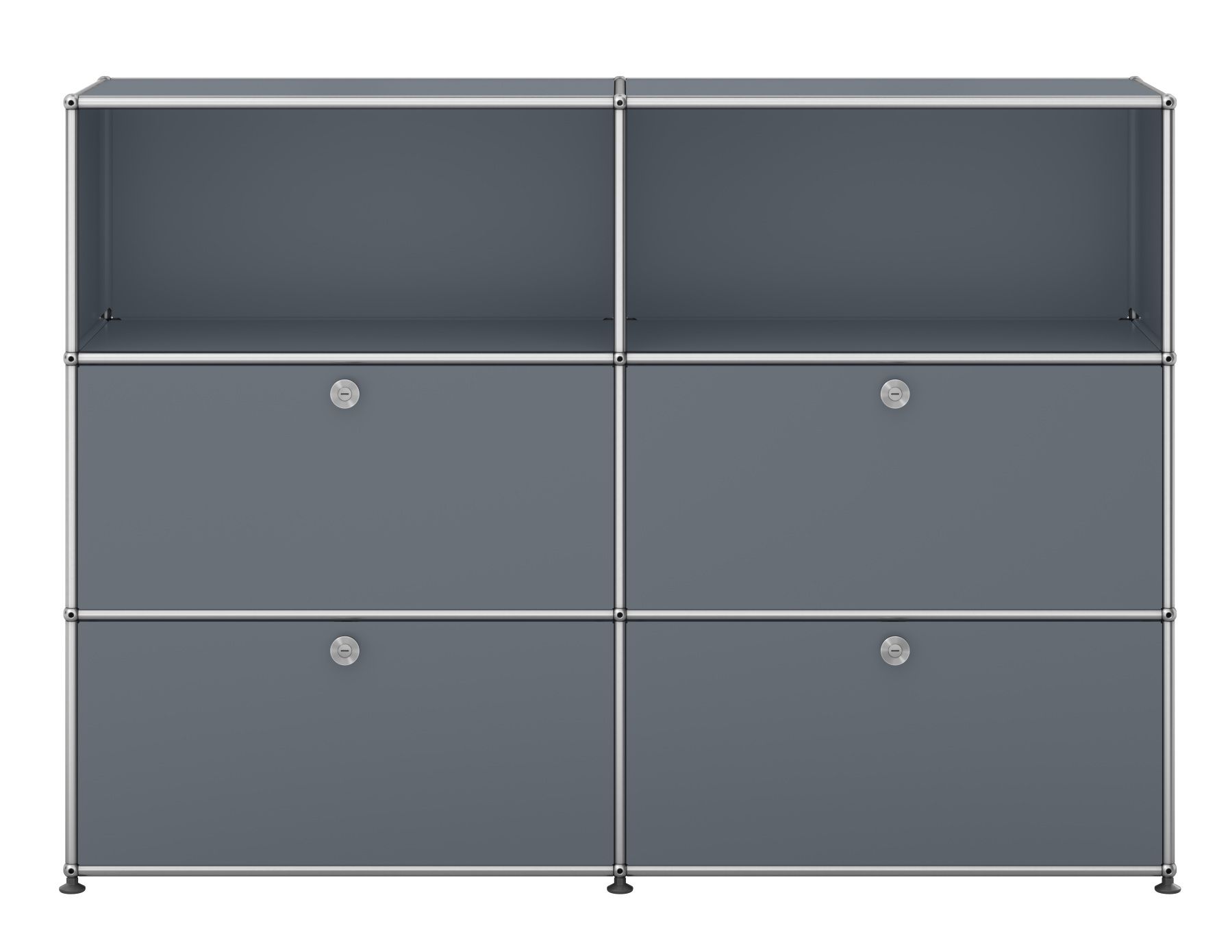USM Haller sideboard / highboard with 4 flaps - QUICK SHIP medium grey