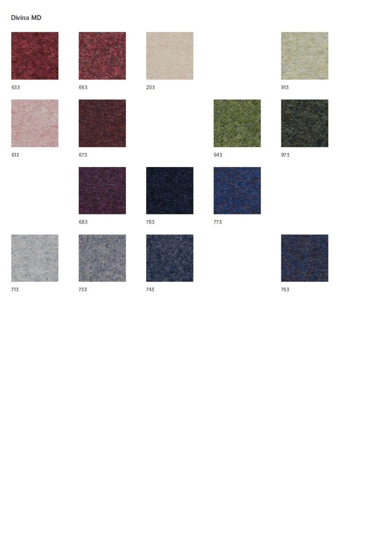 Sample Card Divina MD Kvadrat