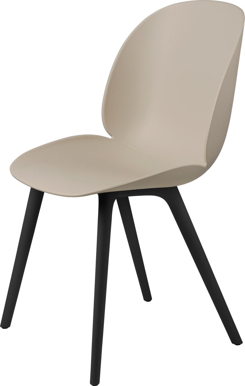 Beetle Chair Dining Chair Unupholstered Plastic Frame New Beige Gubi
