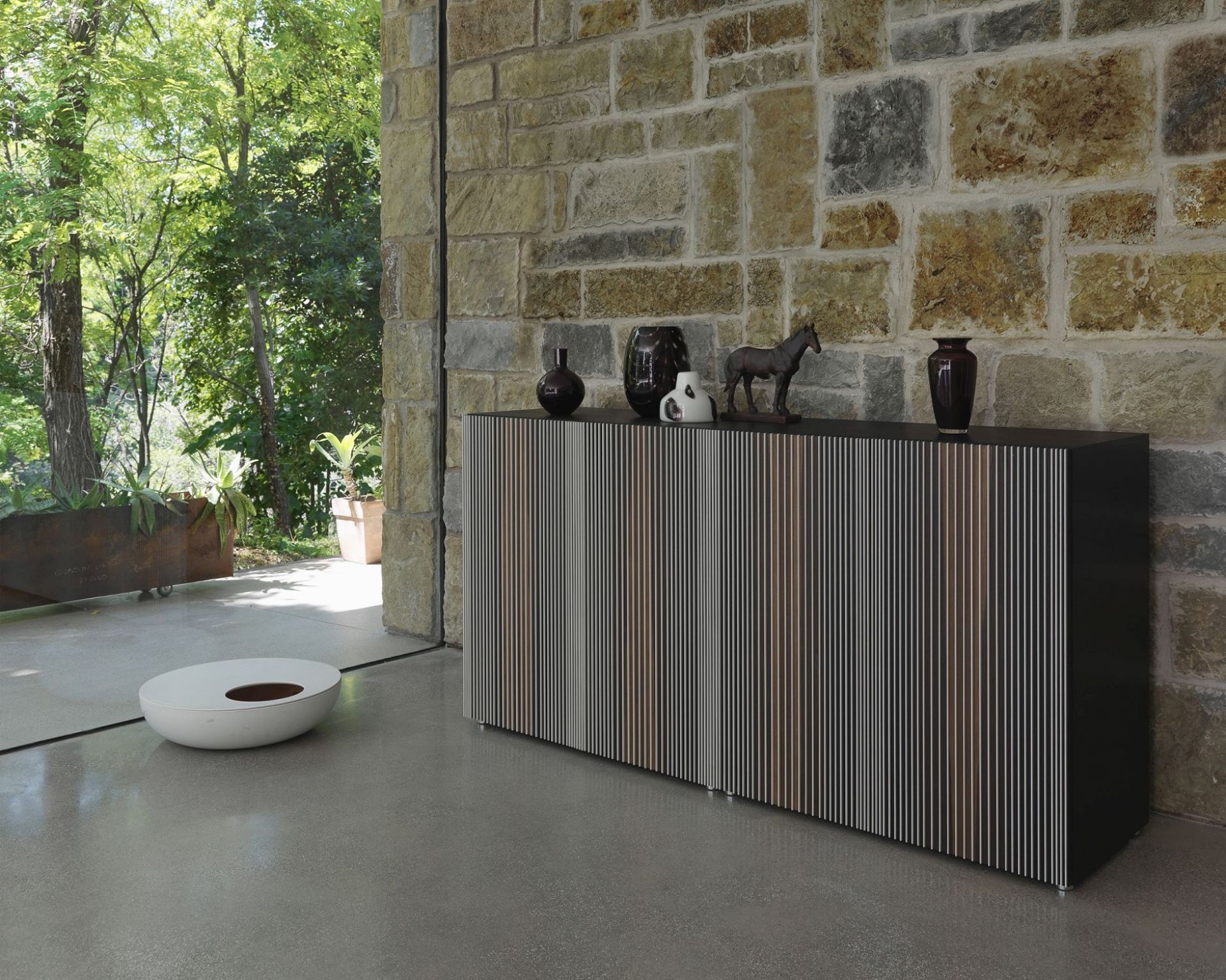 Carlos sideboard beech mocha 4 doors Casamania Horm