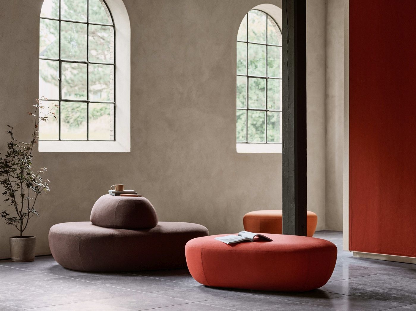 Sisters pouf stool Softline
