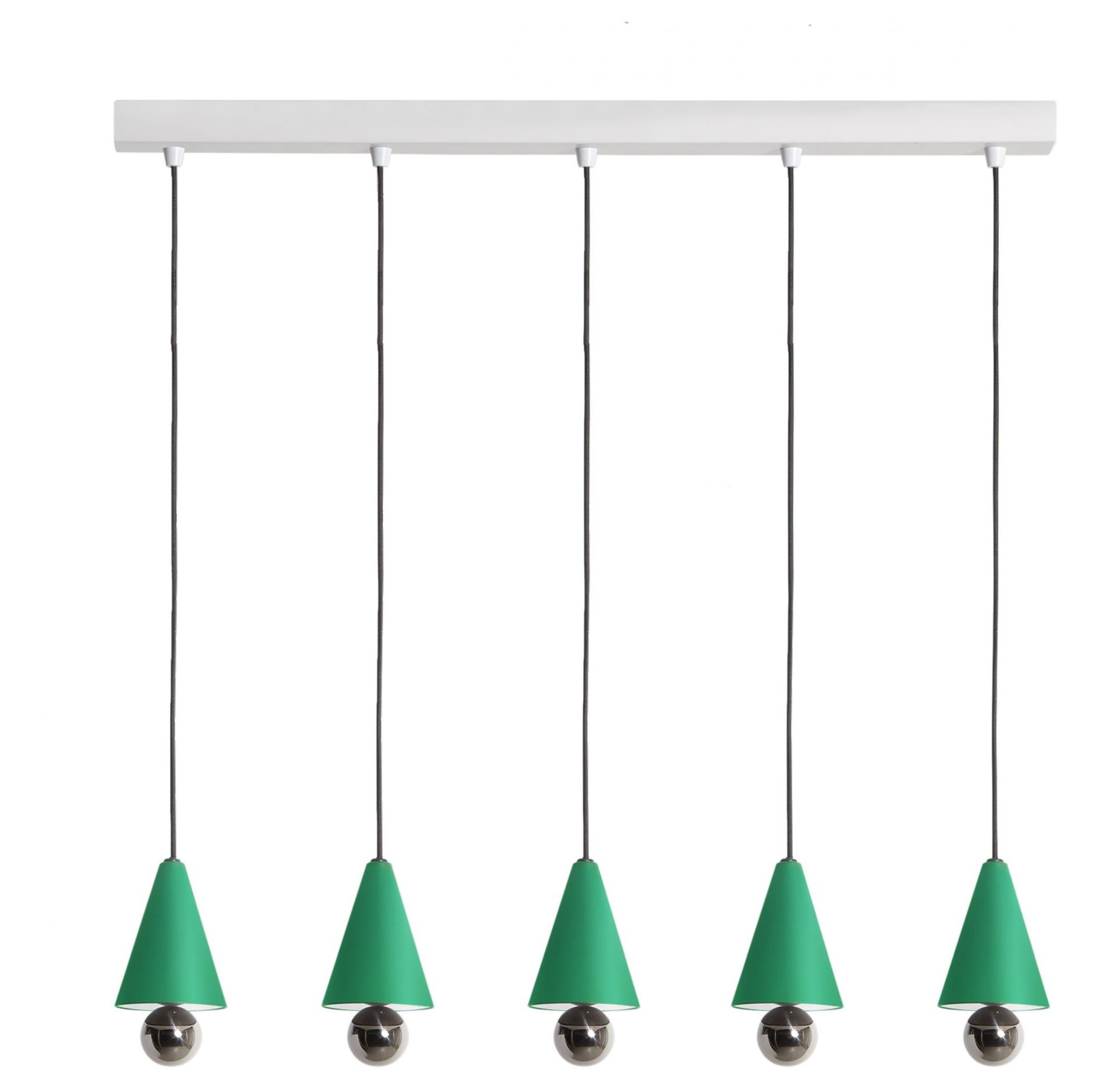 Cherry Pendant light Pendant light set of 5 Linear Petite Friture Mint green