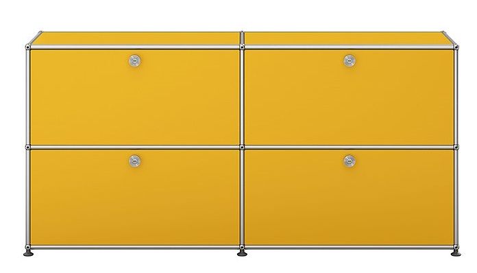 USM Haller Sideboard mit 4 Klapptüren – QUICK SHIP -goldgelb