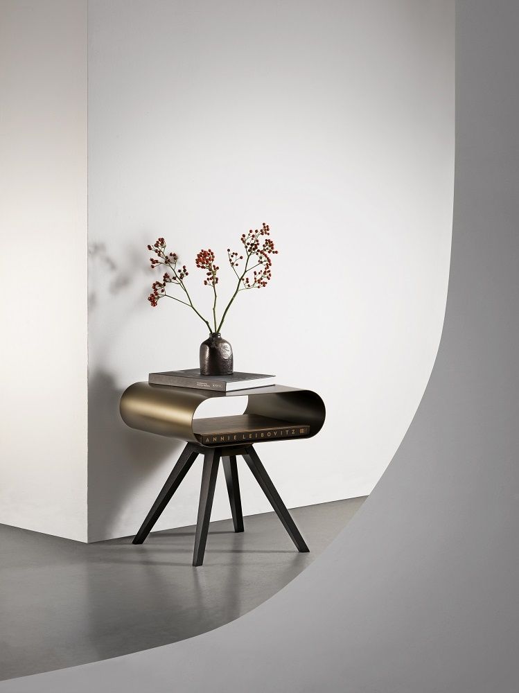 LO 12 Side table with shelf / Bedside table Müller Möbelfabrikation