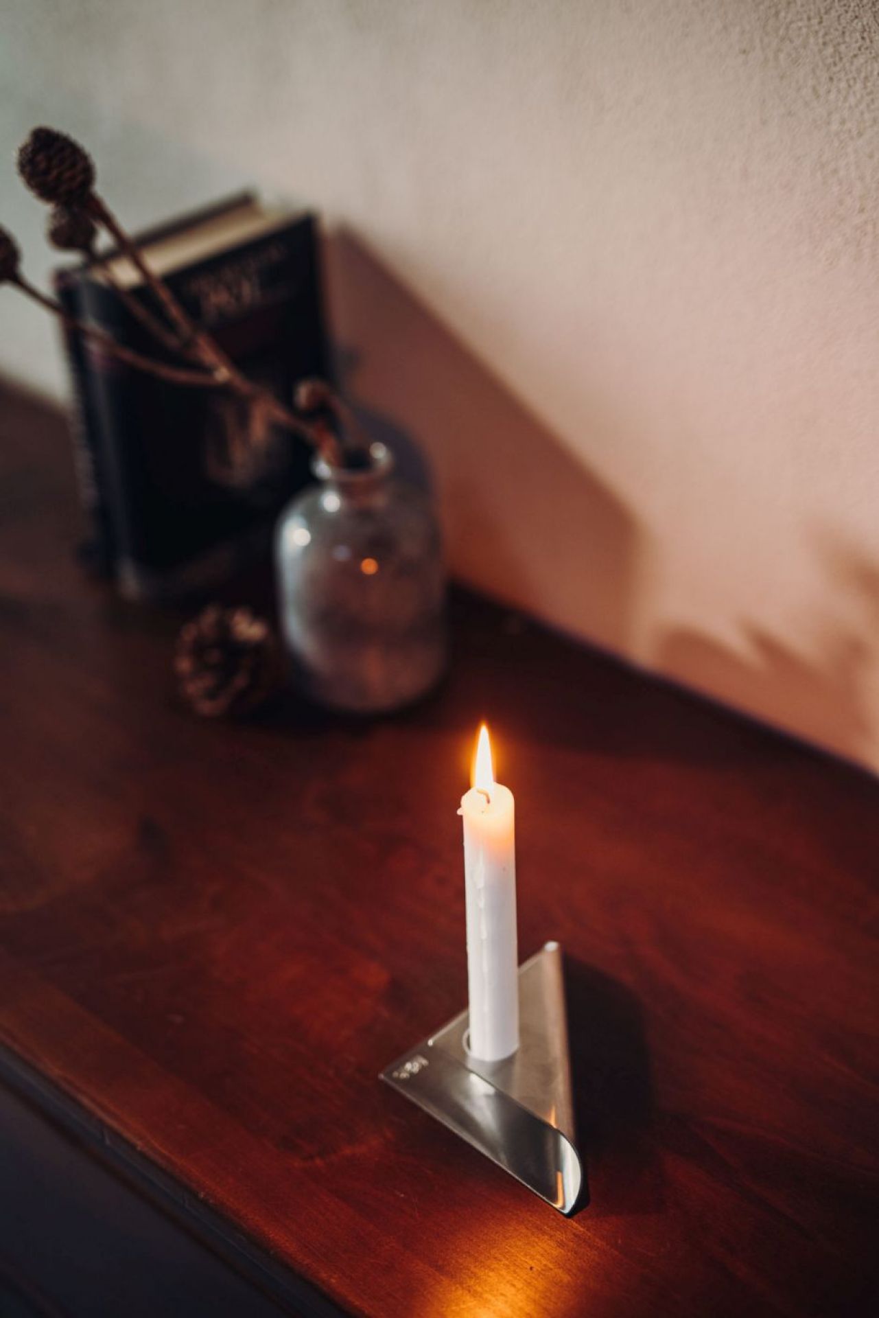 Square Candle candlestick set of 4 silver Höfats SINGLE PIECES