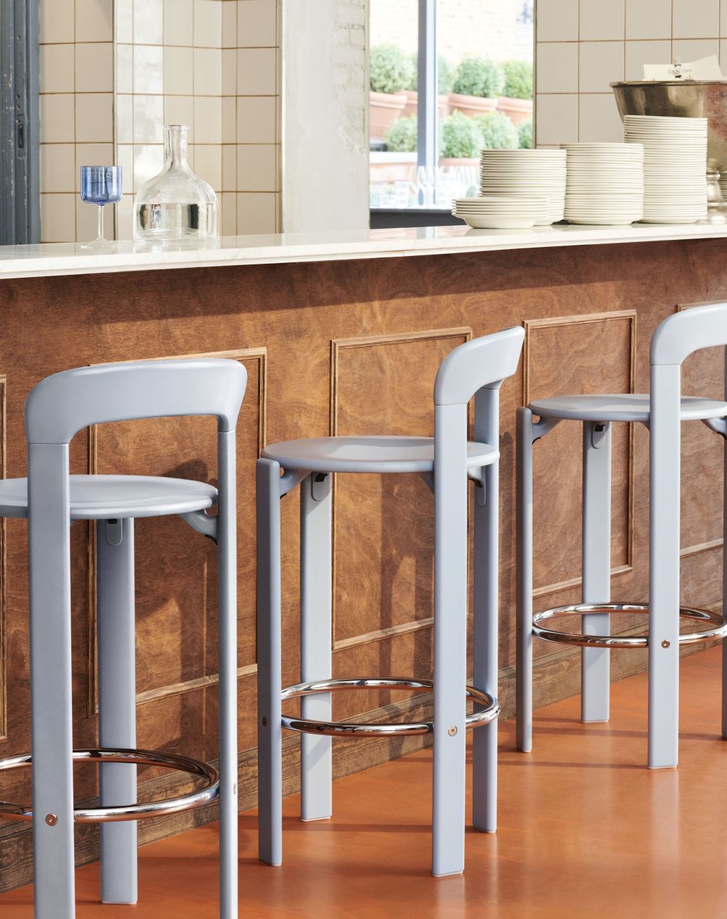 Rey Barstool Bar Stool Slate blue H97cm Hay