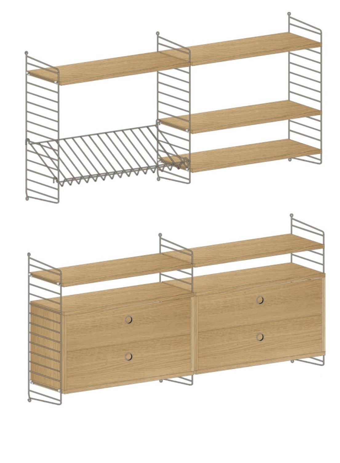 String Shelving system / Wall shelf String Furniture SINGLE PIECES