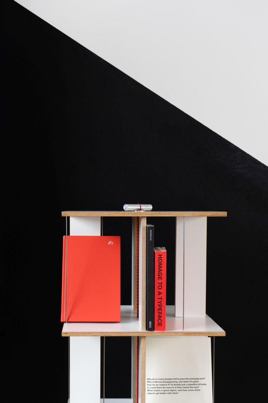 Buchstabler bookshelf, dvd-shelf Nils Holger Moormann