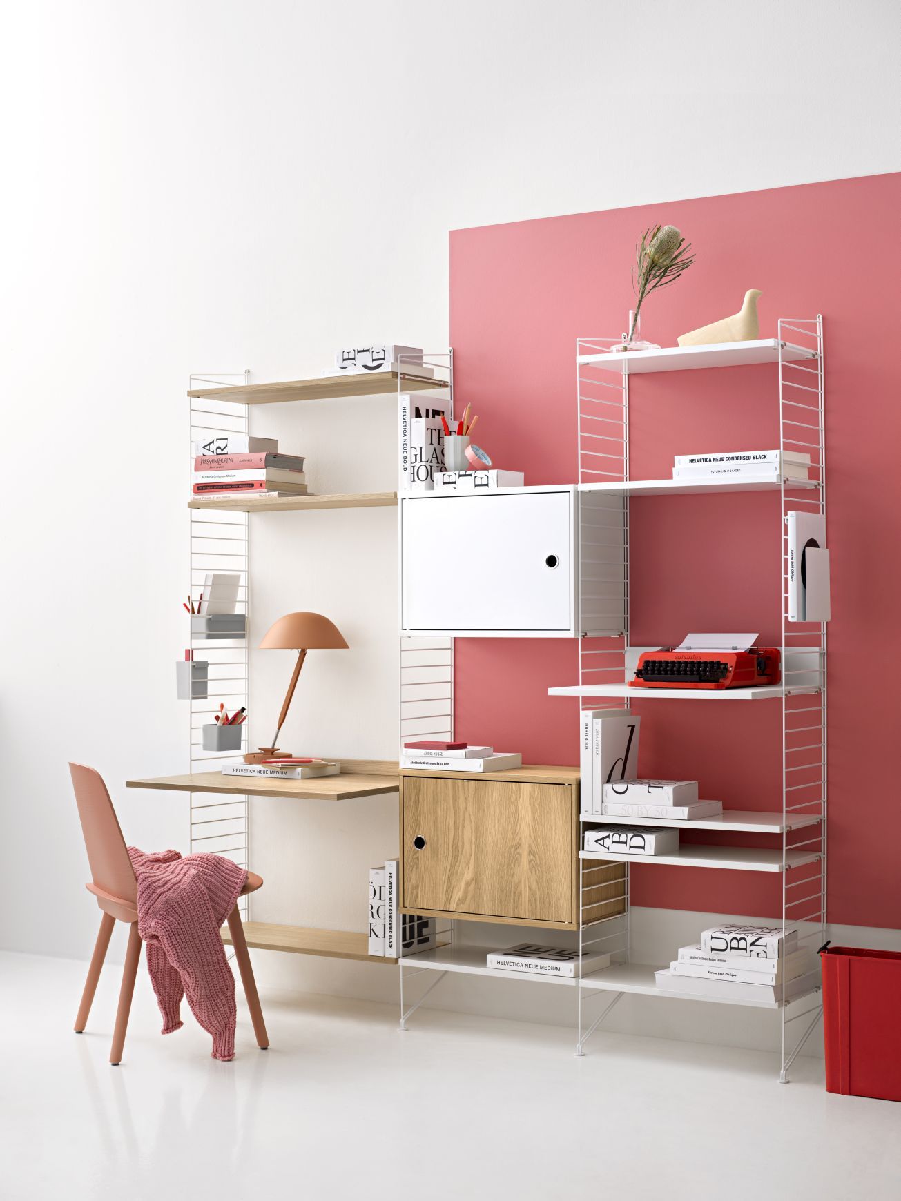 Single piece Wardrobe unit with swing door String Furniture 